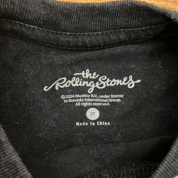 Toddler Rolling Stones Black and Red Short Sleeve Tee - Picture 2 of 2